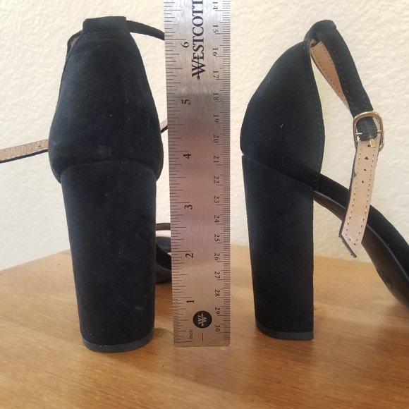 *Brand new* black suede block heel strappy sandals (sz 6.5) - Picture 5 of 7